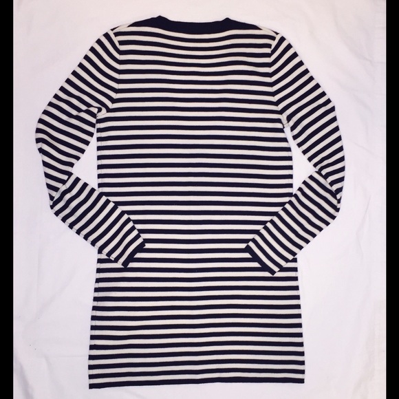 Michael Kors Collection Navy & White Striped Cashmere Cardigan - Picture 3 of 8